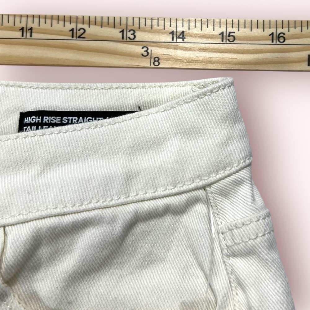 Joe Fresh High Rise Straight Leg Jeans White Cream Women’s 30 NWT Jillian Collab - Picture 11 of 13